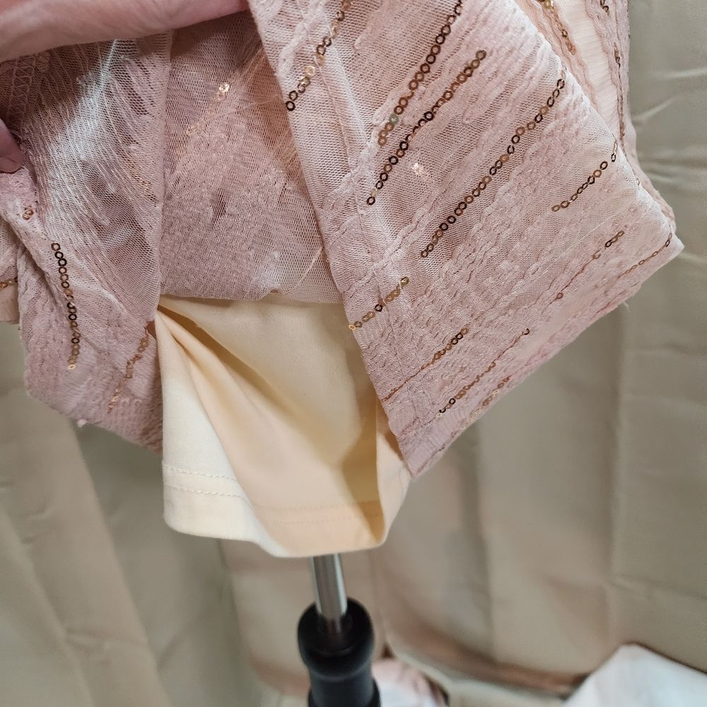 Ark & Co When You Dream Pink Sequin Mini Dress Size Small - Picture 6 of 14